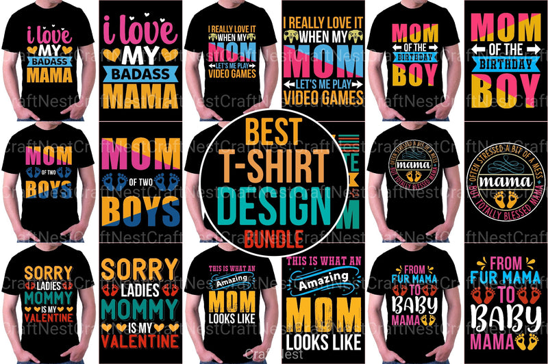 Mom T Shirt Design Bundle - CraftNest - Digital Crafting and Art