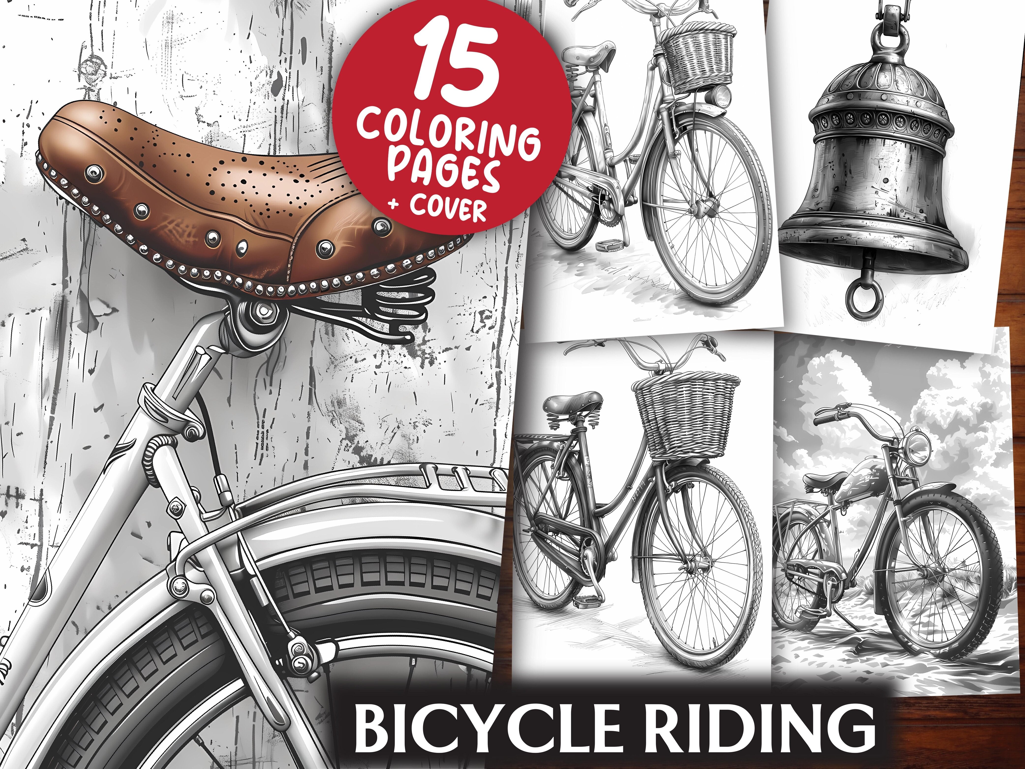 Bicycle Riding Coloring Books
