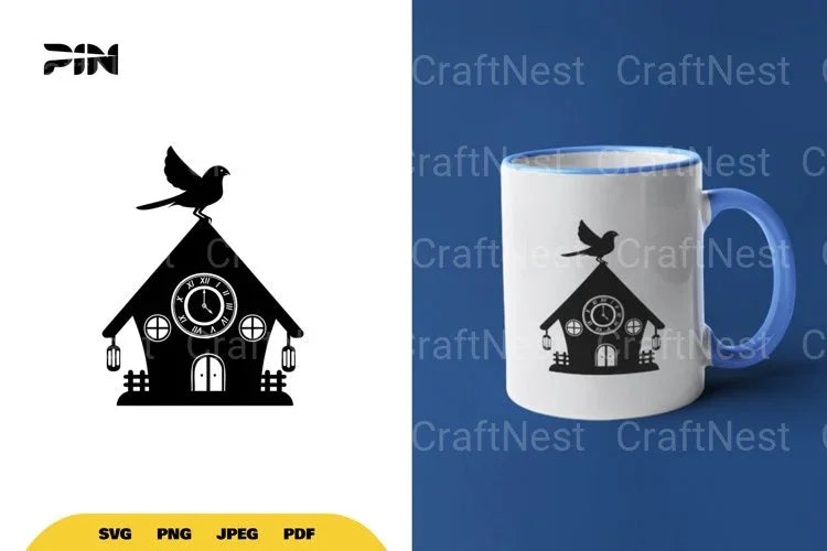 Bird Clock Silhouette Clipart Bundle - CraftNest - Digital Crafting and Art