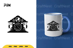 Bird Clock Silhouette Clipart Bundle - CraftNest - Digital Crafting and Art