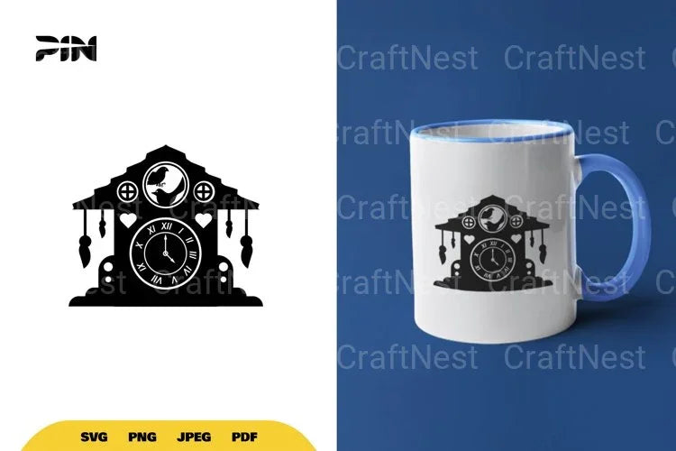 Bird Clock Silhouette Clipart Bundle - CraftNest - Digital Crafting and Art