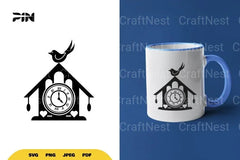 Bird Clock Silhouette Clipart Bundle - CraftNest - Digital Crafting and Art