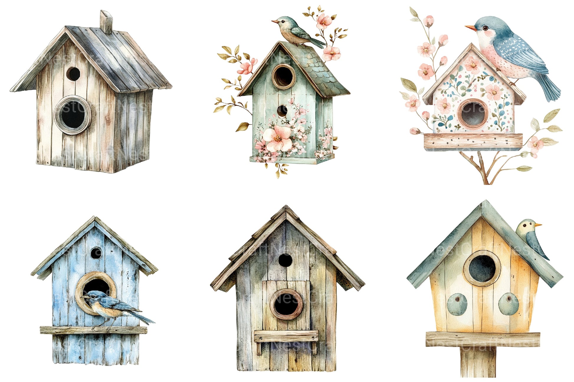 Bird Home Clipart Bundle - CraftNest - Digital Crafting and Art