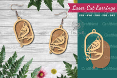 Bird Laser Cut Earrings Design Bundle - CraftNest - Digital Crafting and Art