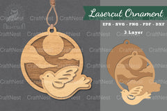 Bird Laser Cut Ornament Design Bundle - CraftNest - Digital Crafting and Art