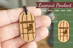 Bird Lasercut Pendant Design Bundle - CraftNest - Digital Crafting and Art
