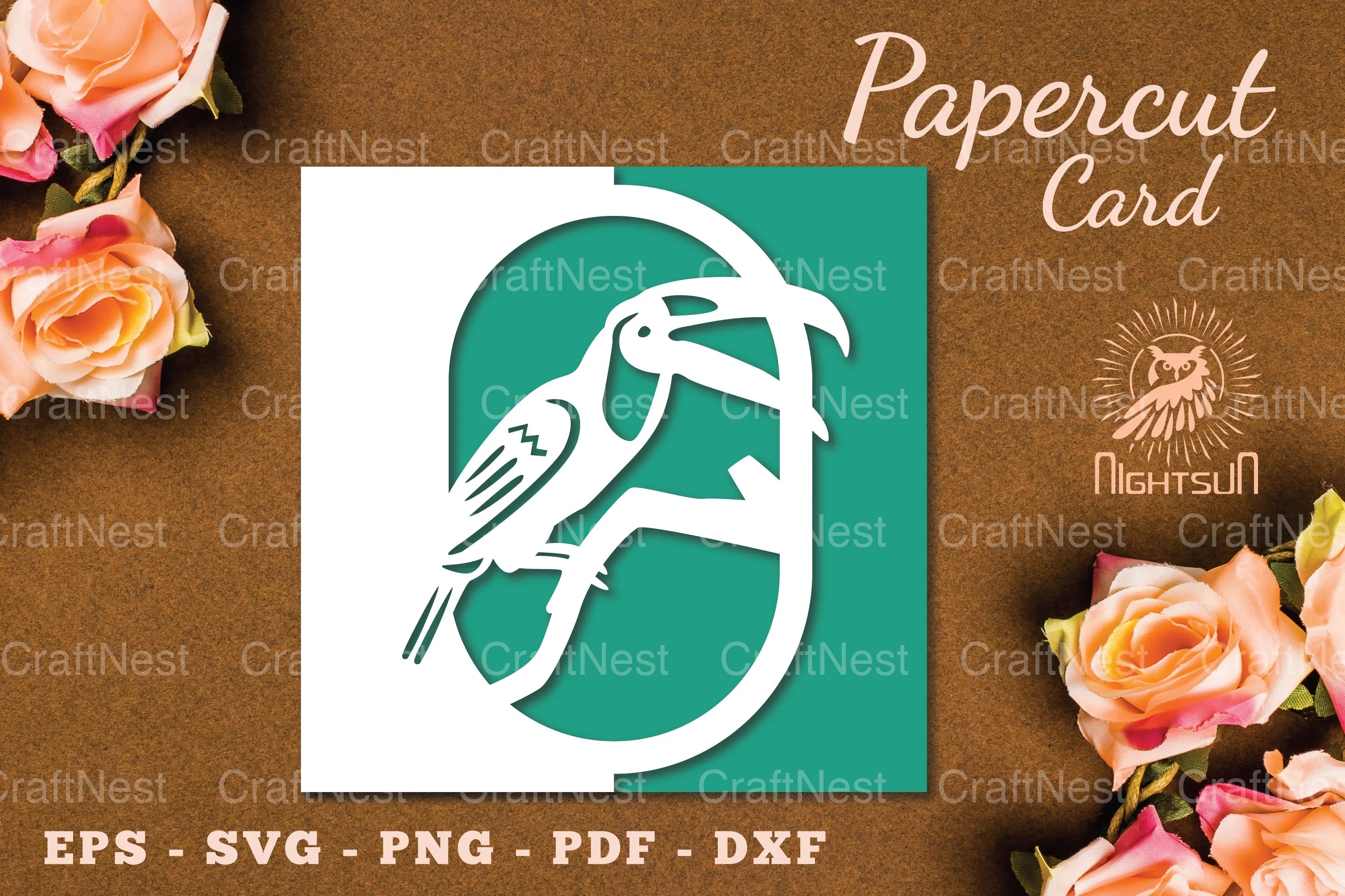 Bird Papercut Card SVG Bundle - CraftNest - Digital Crafting and Art