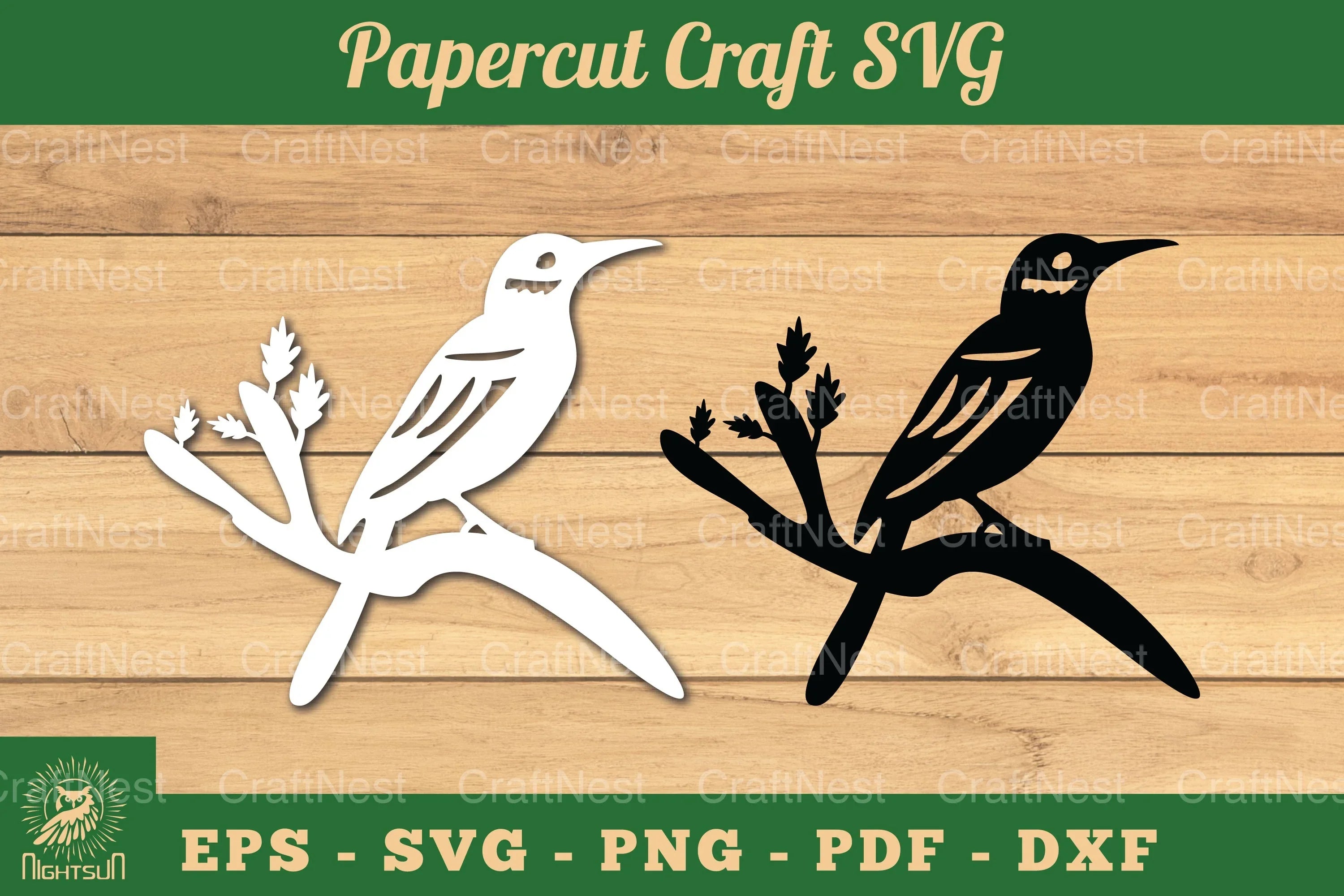 Bird Paper Cutting Craft Clipart Bundle - CraftNest - Digital Crafting and Art