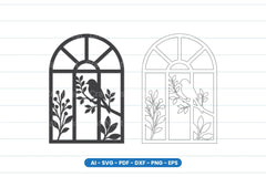 Bird Window Scene Laser Cut SVG Bundle - CraftNest - Digital Crafting and Art