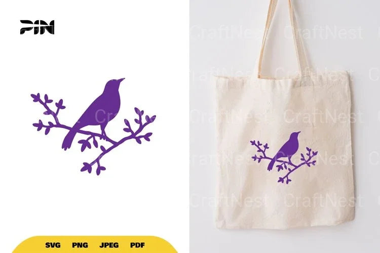 Bird on Branch SVG Bundle - CraftNest - Digital Crafting and Art