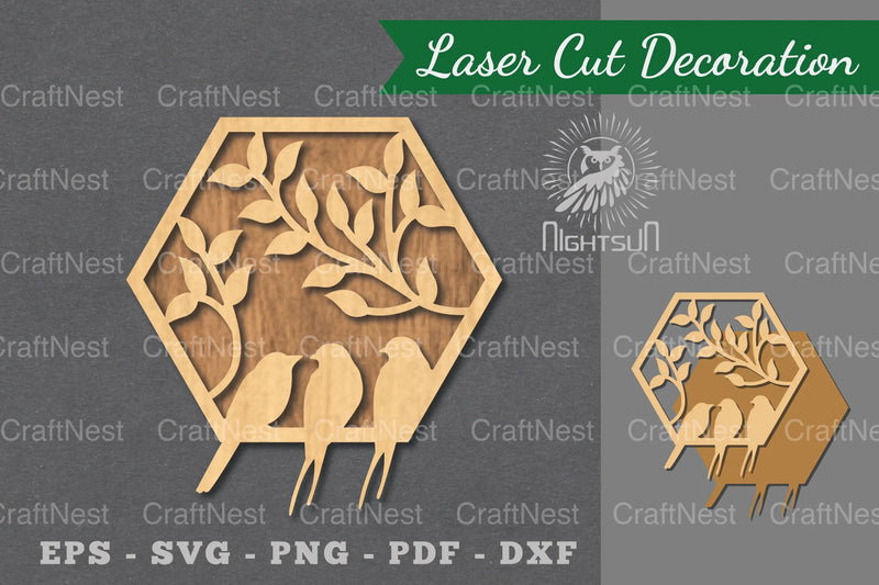 Birds Laser Cut Decoration Clipart Bundle - CraftNest - Digital Crafting and Art