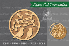 Birds Laser Cut Decoration Clipart Bundle - CraftNest - Digital Crafting and Art