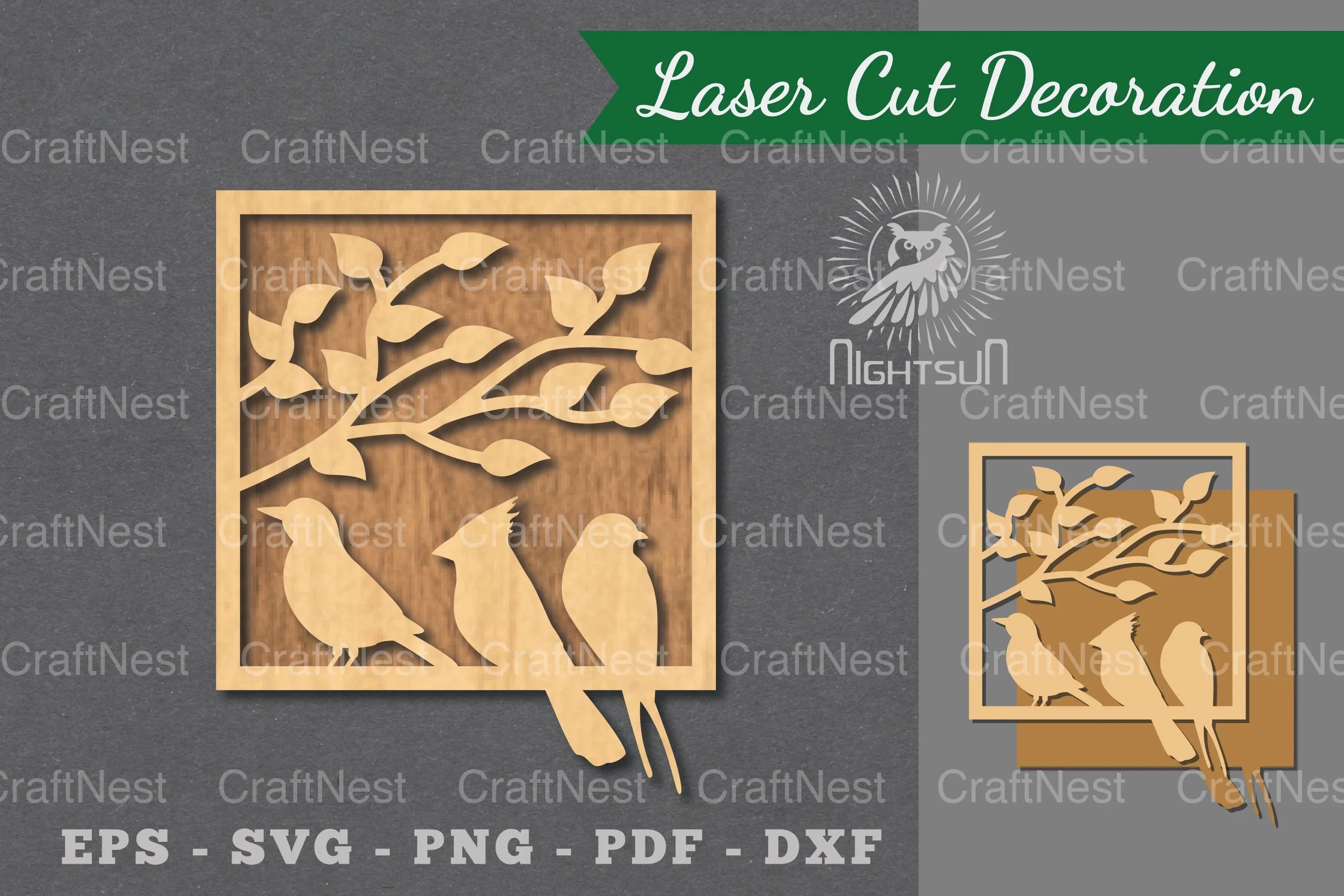 Birds Laser Cut Decoration Clipart Bundle - CraftNest - Digital Crafting and Art