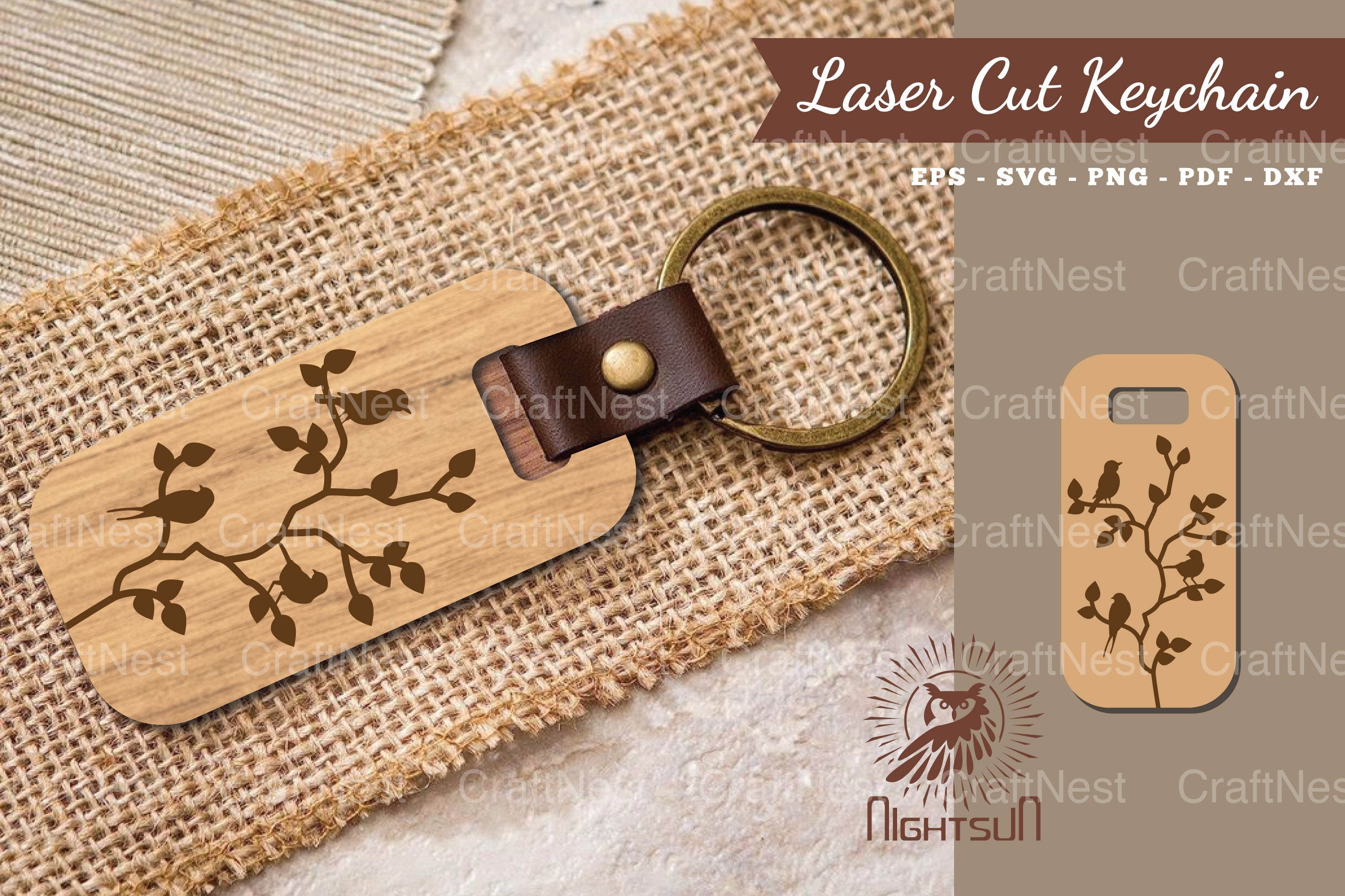 Birds Laser Cut Keychain SVG Bundle - CraftNest - Digital Crafting and Art