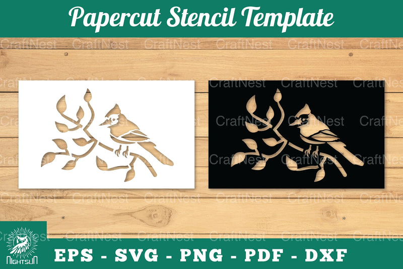 Birds Papercut Stencil Clipart Bundle - CraftNest - Digital Crafting and Art