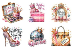 Birthday Queen Quotes Clipart Bundle - CraftNest - Digital Crafting and Art