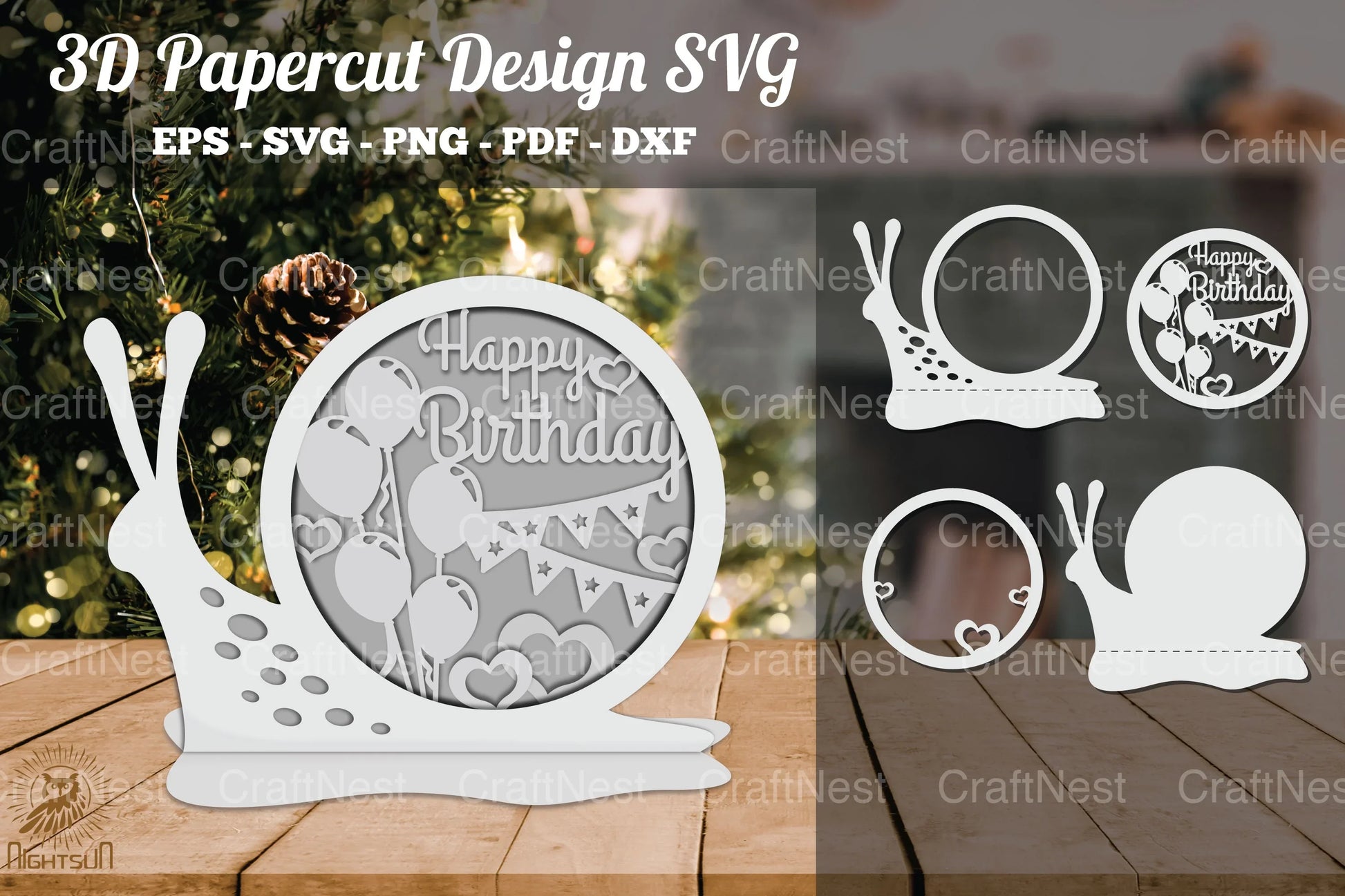 Birthday 3D Papercut Design Clipart Bundle - CraftNest - Digital Crafting and Art