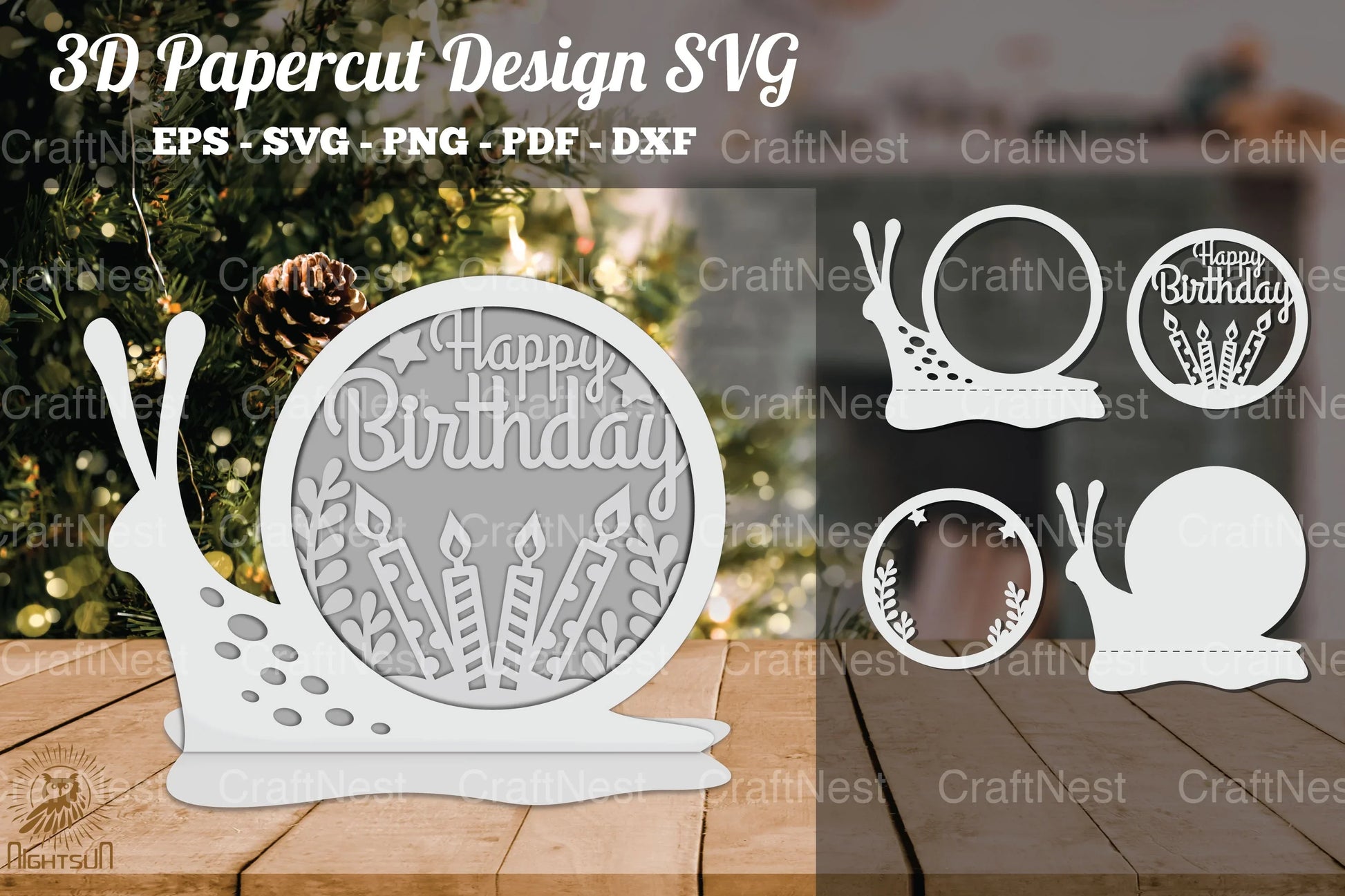 Birthday 3D Papercut Design Clipart Bundle - CraftNest - Digital Crafting and Art