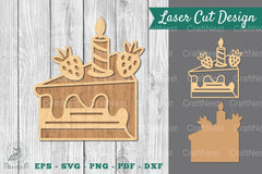 Birthday Cake Laser Cut Decoration Clipart Bundle - CraftNest - Digital Crafting and Art