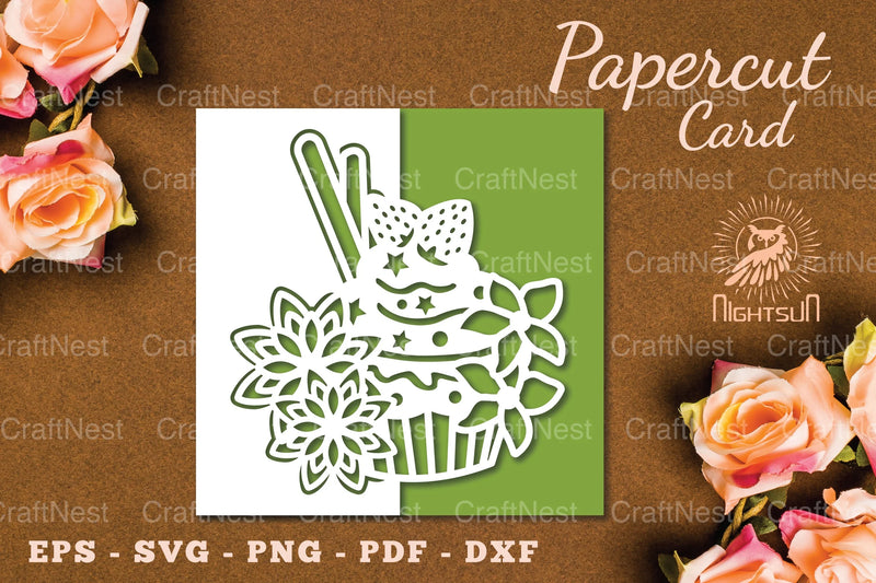 Birthday Cake Papercut Card SVG Bundle - CraftNest - Digital Crafting and Art