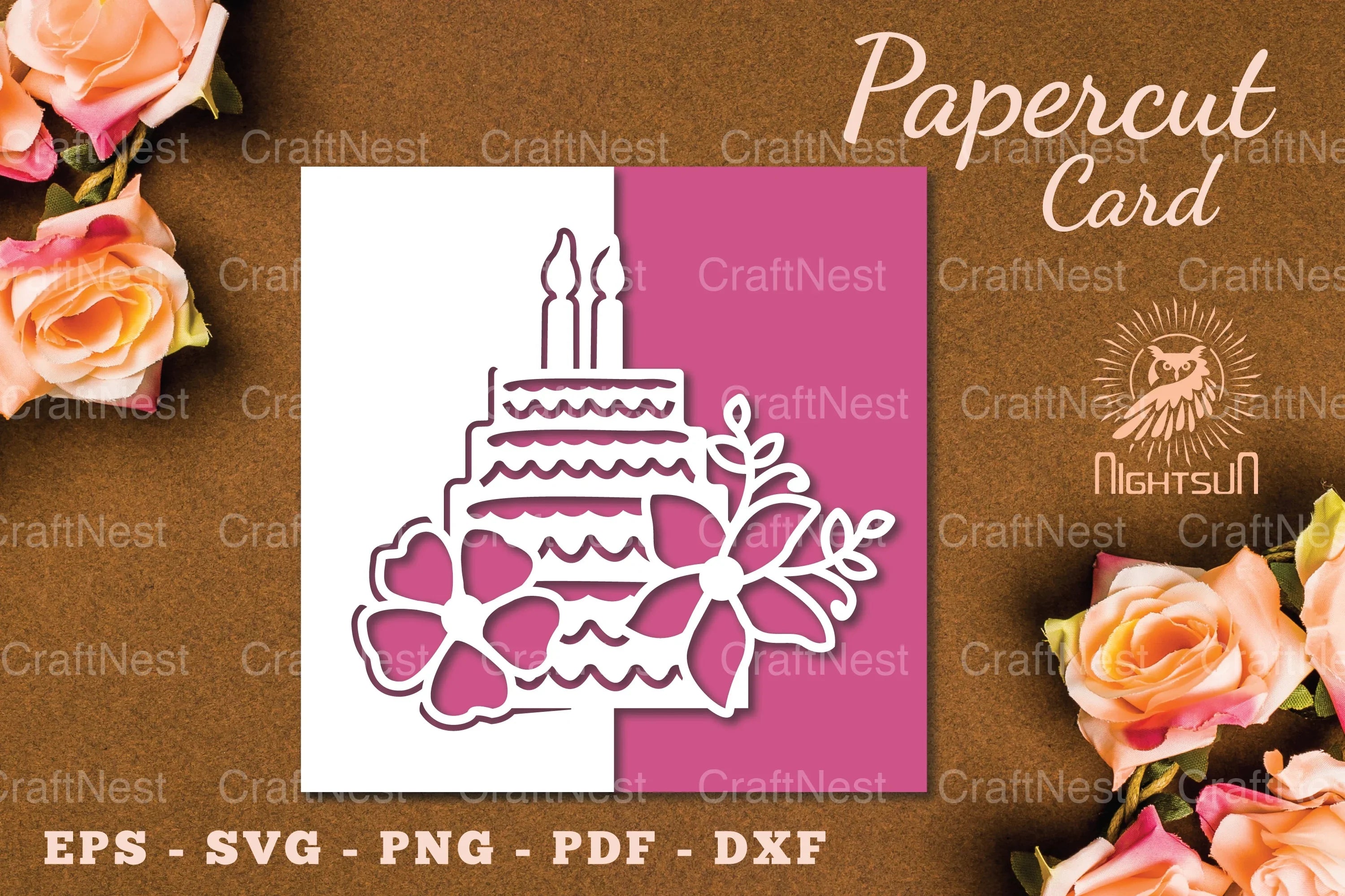 Birthday Cake Papercut Card SVG Bundle - CraftNest - Digital Crafting and Art