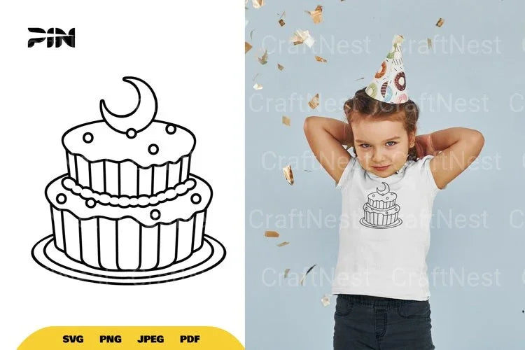Birthday Cake Doodle SVG Bundle - CraftNest - Digital Crafting and Art