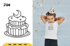 Birthday Cake Doodle SVG Bundle - CraftNest - Digital Crafting and Art