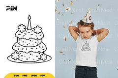Birthday Cake Doodle SVG Bundle - CraftNest - Digital Crafting and Art
