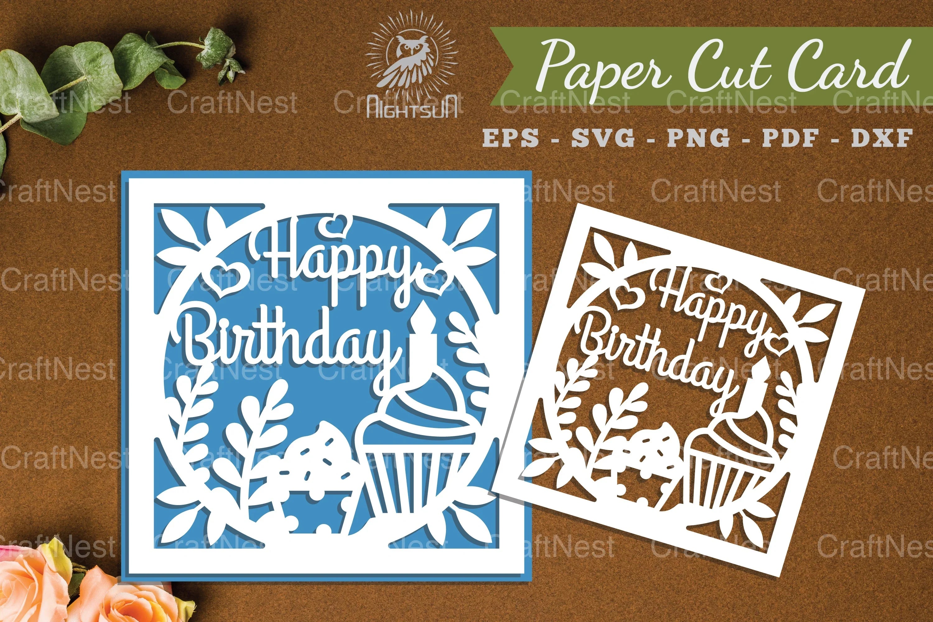Birthday Card Papercut SVG Bundle - CraftNest - Digital Crafting and Art