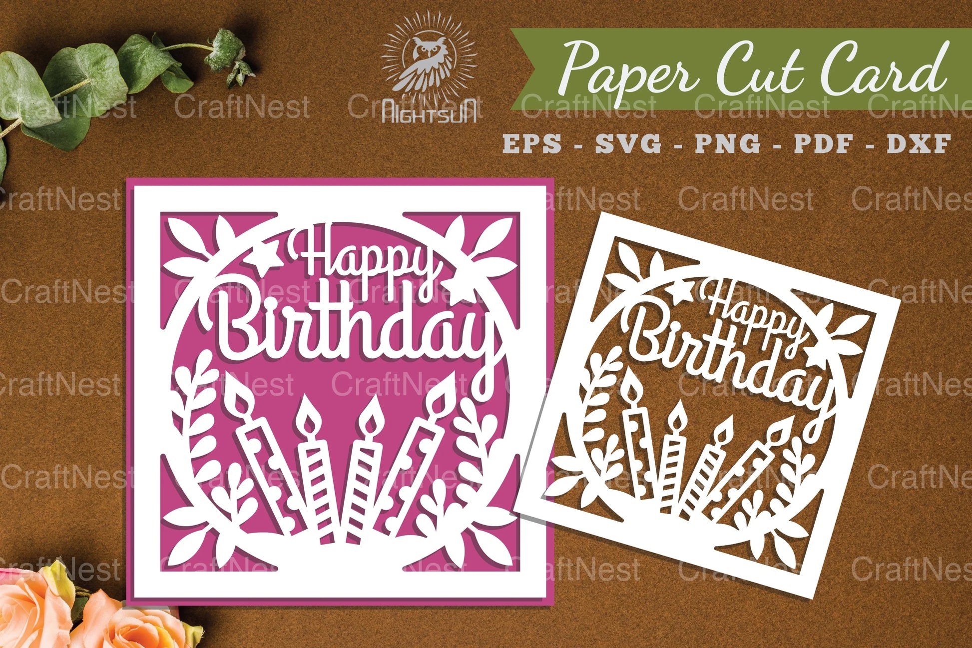 Birthday Card Papercut SVG Bundle - CraftNest - Digital Crafting and Art