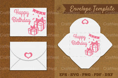 Birthday Envelope Template SVG Bundle - CraftNest - Digital Crafting and Art