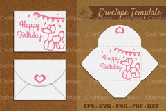 Birthday Envelope Template SVG Bundle - CraftNest - Digital Crafting and Art