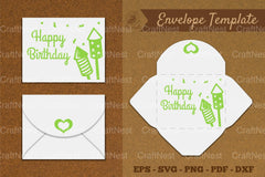 Birthday Envelope Template SVG Bundle - CraftNest - Digital Crafting and Art