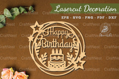 Birthday Laser Cut Decoration SVG Bundle - CraftNest - Digital Crafting and Art