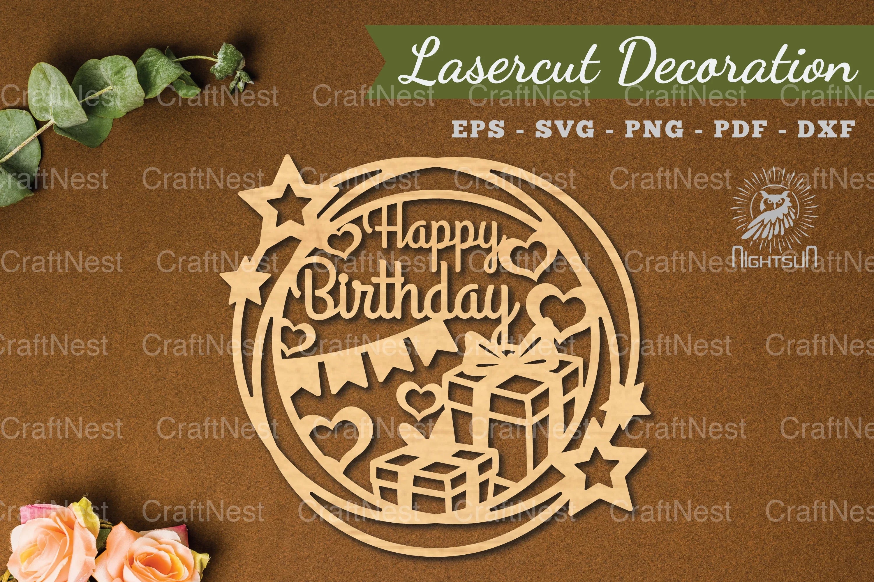 Birthday Laser Cut Decoration SVG Bundle - CraftNest - Digital Crafting and Art