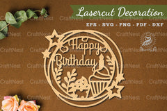 Birthday Laser Cut Decoration SVG Bundle - CraftNest - Digital Crafting and Art