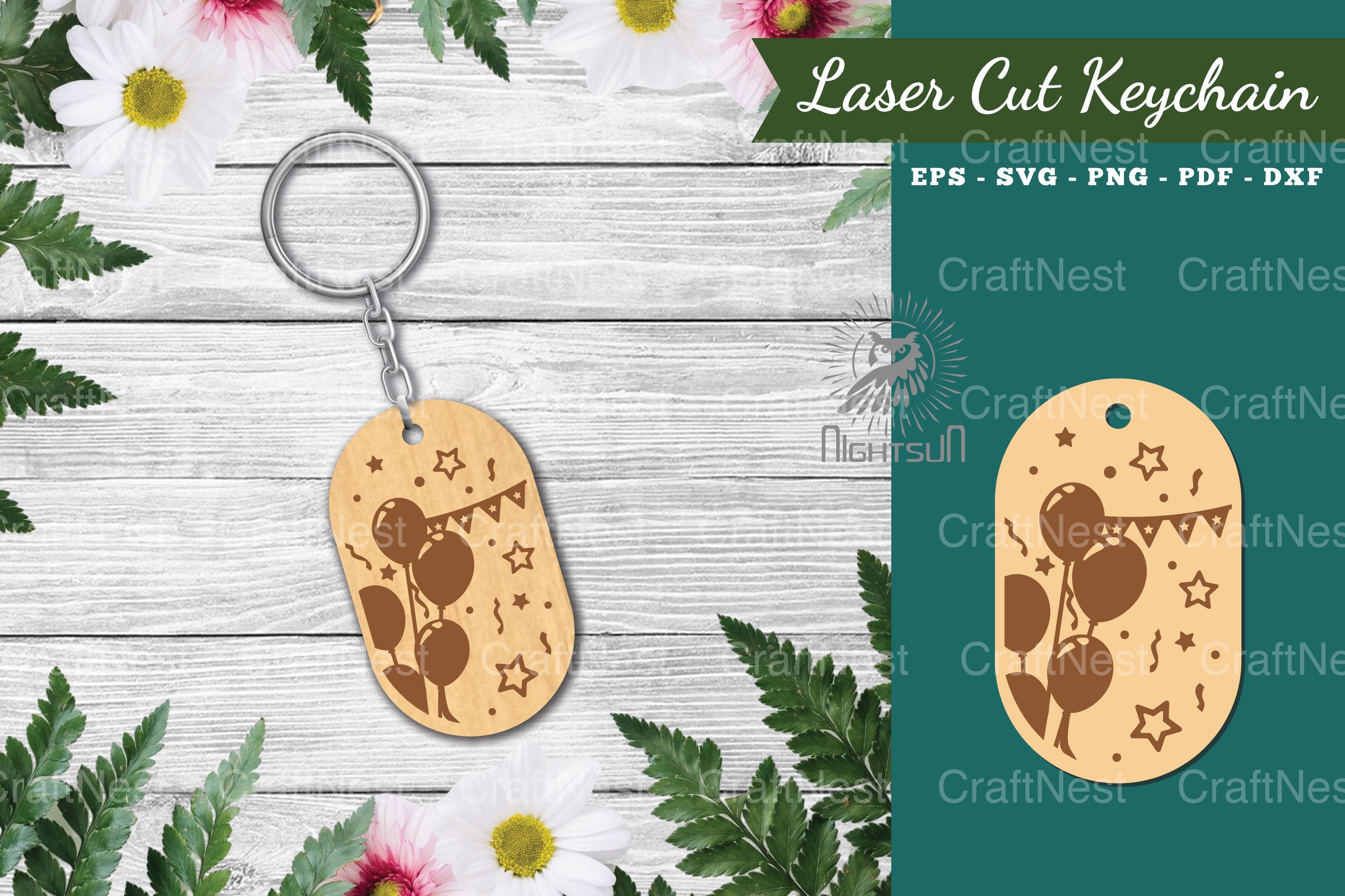 Birthday Laser Cut Keychain Design Bundle - CraftNest - Digital Crafting and Art