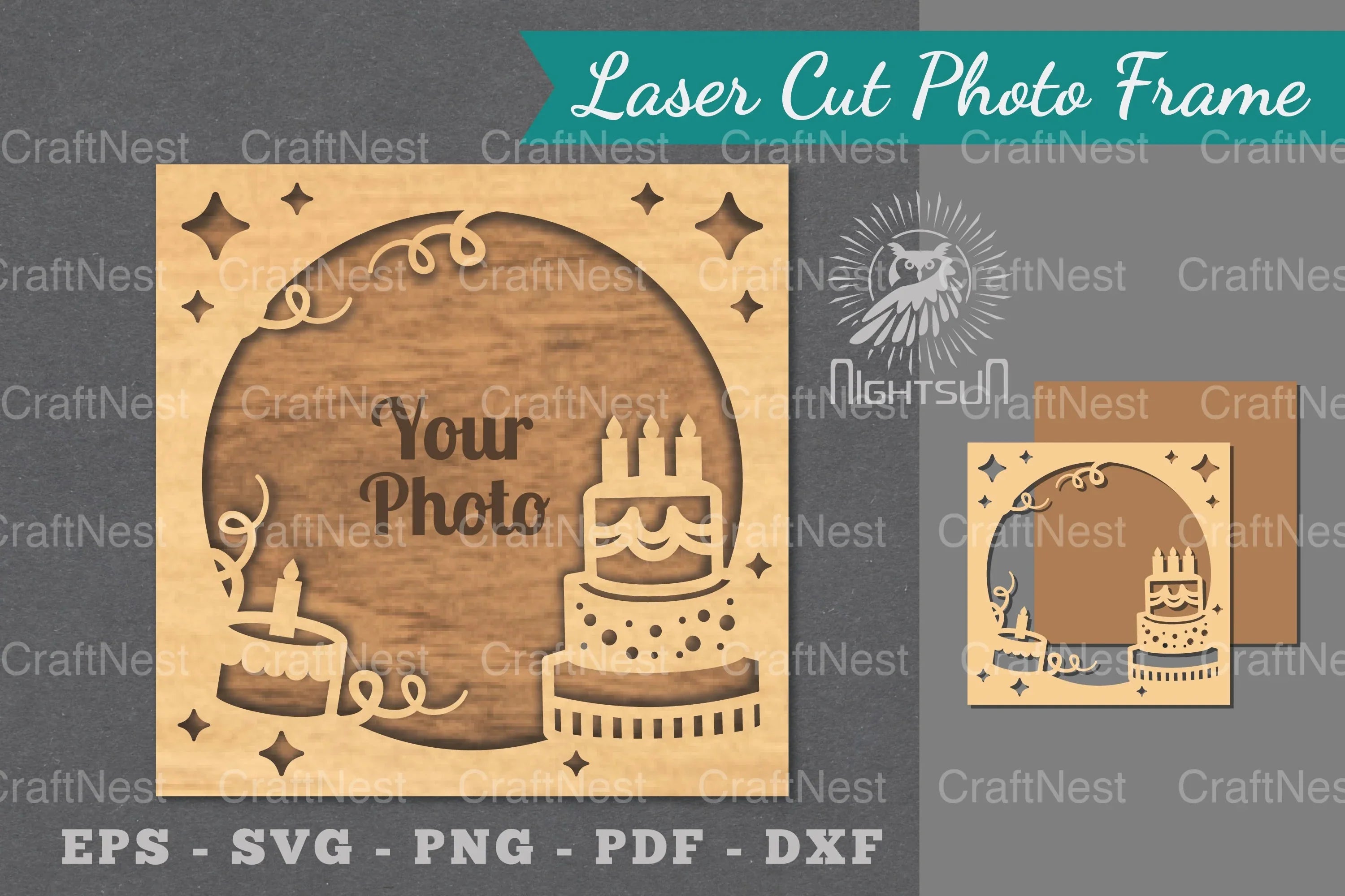 Birthday Laser Cut Photo Frame Design Bundle - CraftNest - Digital Crafting and Art