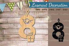 Birthday Number Eight Lasercut Decoration Clipart Bundle - CraftNest - Digital Crafting and Art