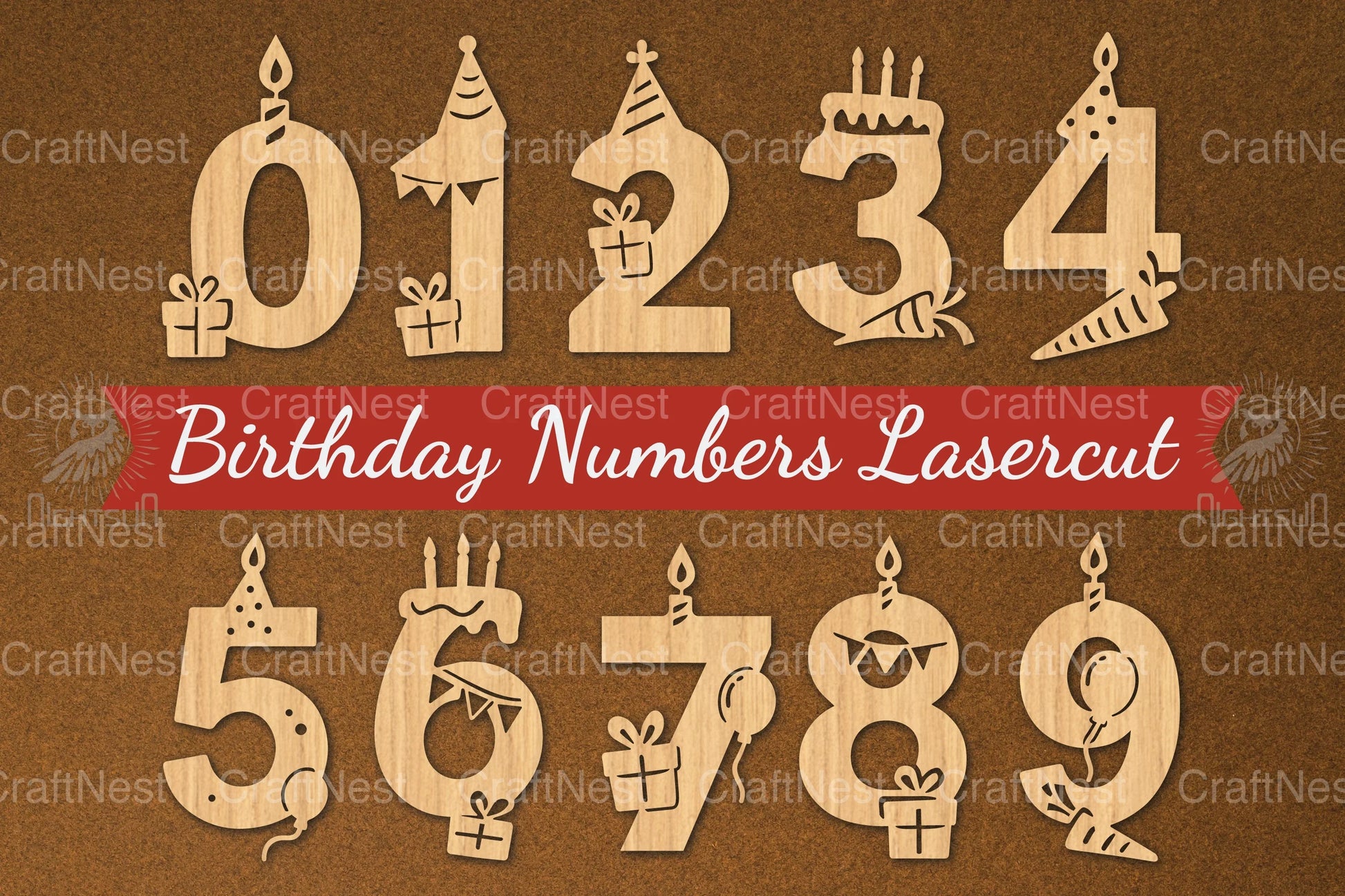 0746 Birthday Numbers Clipart Bundle - CraftNest - Digital Crafting and Art