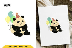 Birthday Panda SVG Bundle - CraftNest - Digital Crafting and Art