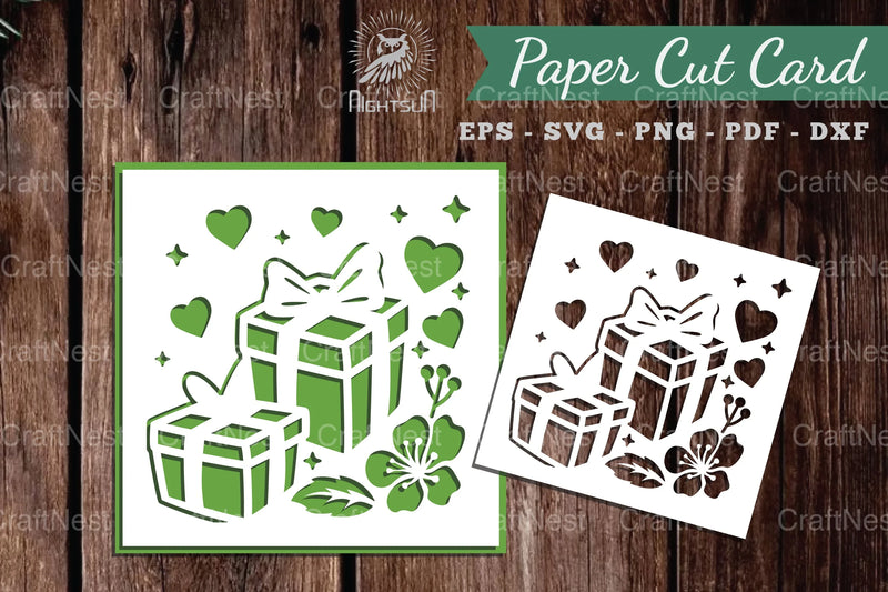 Birthday Papercut Card SVG Clipart - CraftNest - Digital Crafting and Art