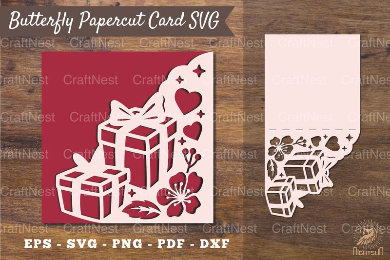 Birthday Papercut Card Template SVG - Clipart Bundle - CraftNest - Digital Crafting and Art