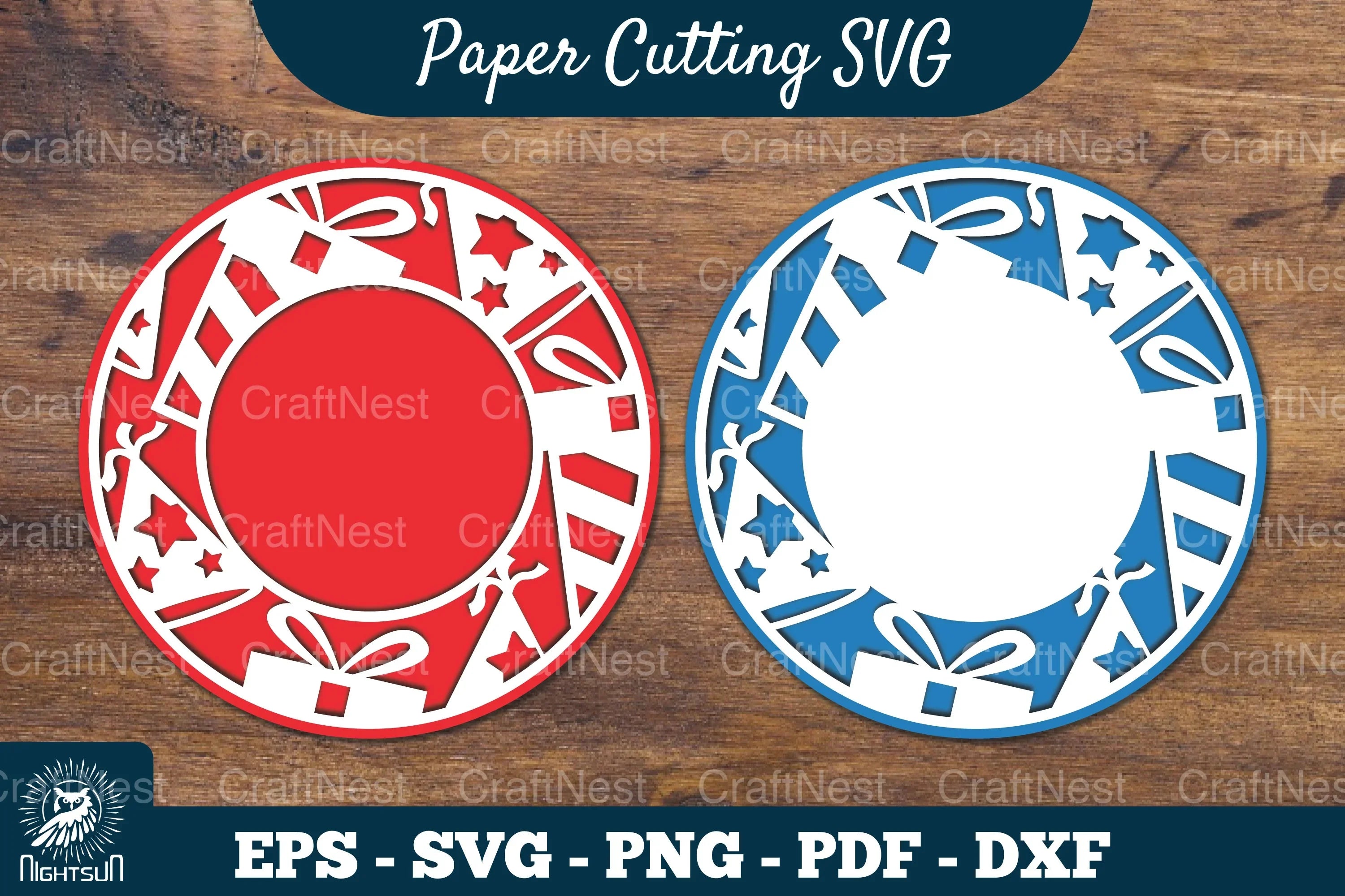 Birthday Papercut Circle Clipart Bundle - CraftNest - Digital Crafting and Art