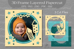 Birthday Photo Frame Layered Paper Cut Clipart Bundle - CraftNest - Digital Crafting and Art