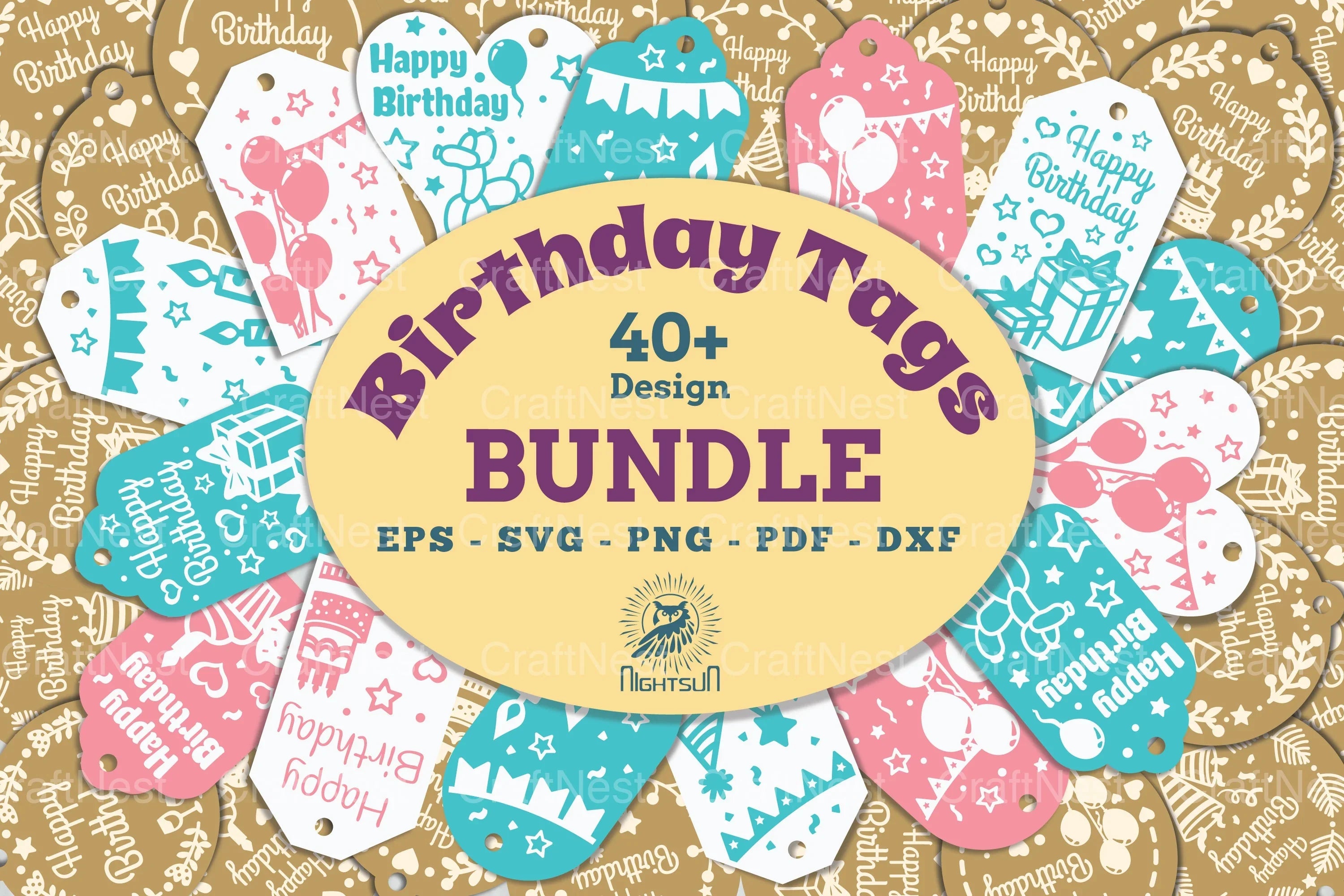 Birthday Tags Clipart Bundle - CraftNest - Digital Crafting and Art