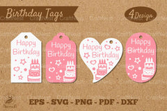 Birthday Tags Template SVG Bundle - CraftNest - Digital Crafting and Art