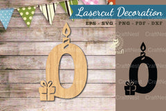Birthday Zero Lasercut Decoration Clipart Bundle - CraftNest - Digital Crafting and Art