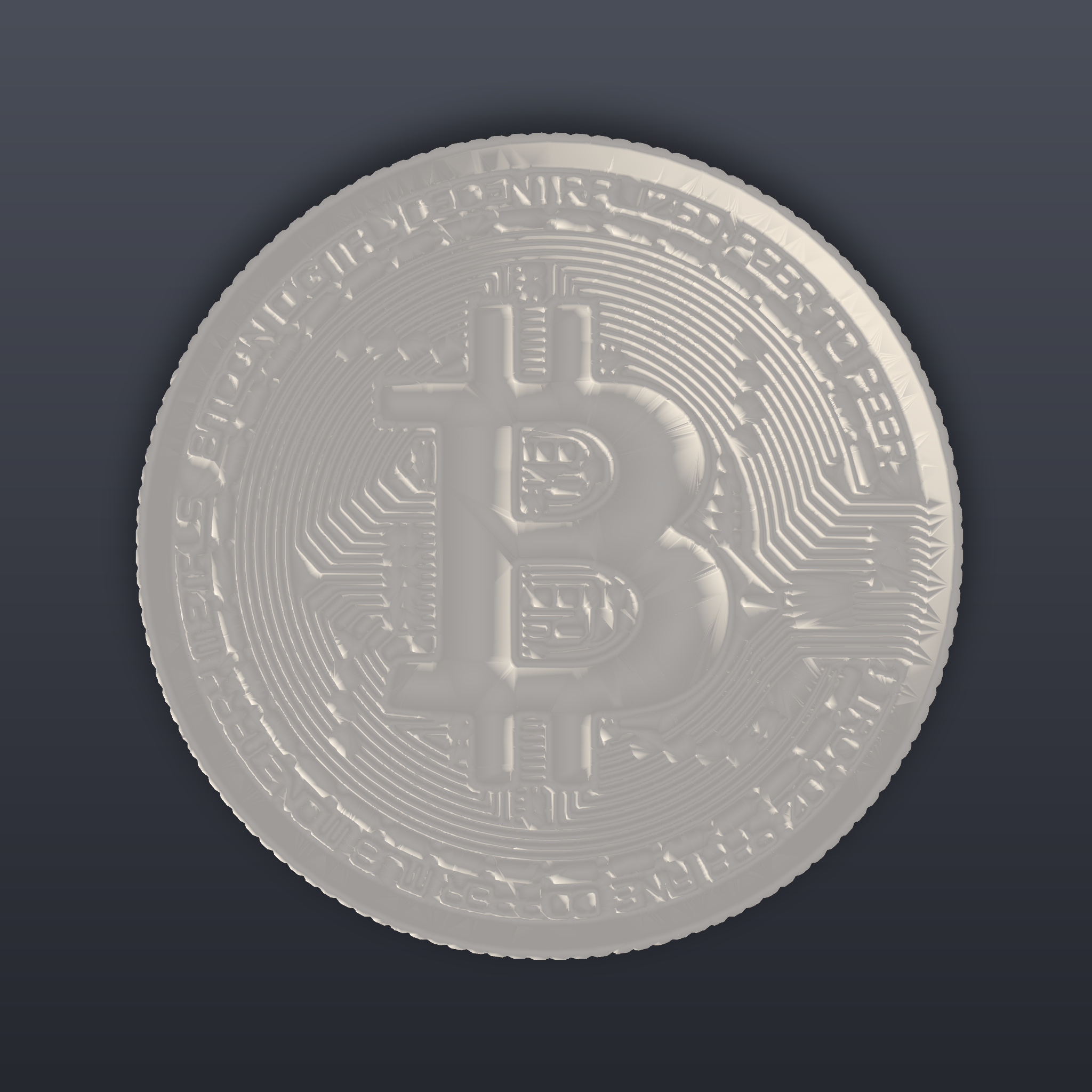 Bitcoin Logo 3D Print STL File