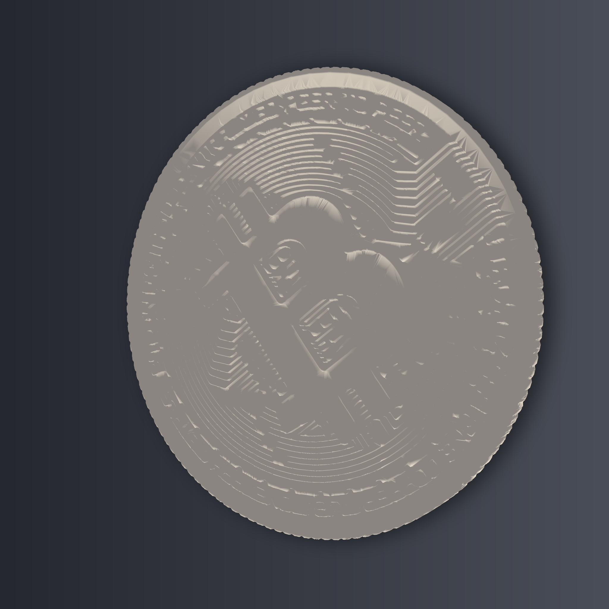 Bitcoin Logo 3D Print STL File